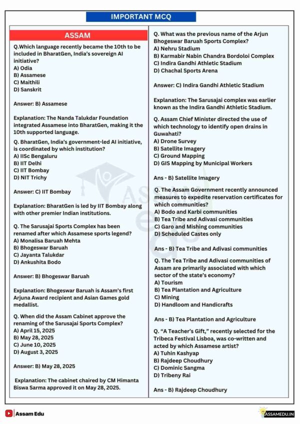Assam Current Affairs 2025 : PDF - Image 6